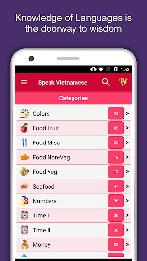 Speak Vietnamese : Learn Vietnamese Language Screenshot 0