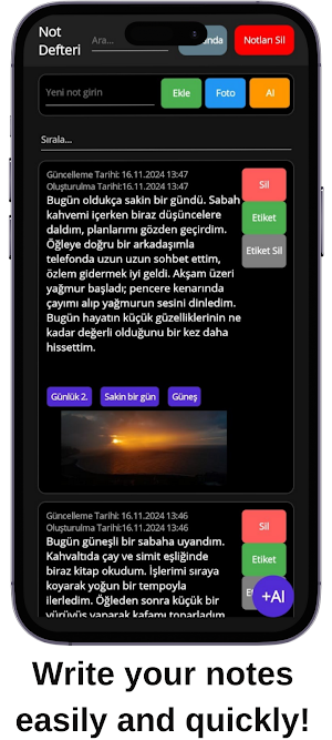 YapayNot - AI-Powered Notebook Screenshot 0