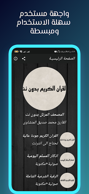 القران كامل المنشاوى بدون نت Screenshot 0