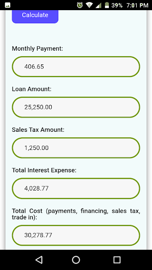 Car Loan Calculator Screenshot 2