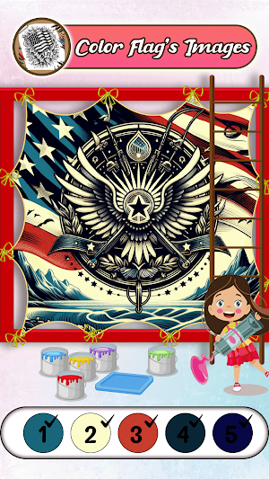 Flag Coloring: Color By Number Screenshot 1
