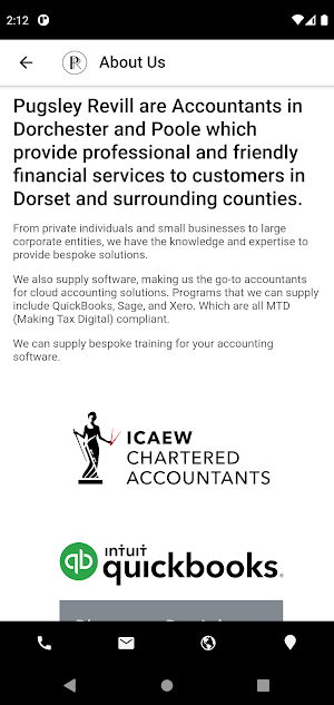 Pugsley Revill Accountants Screenshot 1