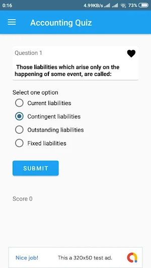 Accounting Quiz Screenshot 2