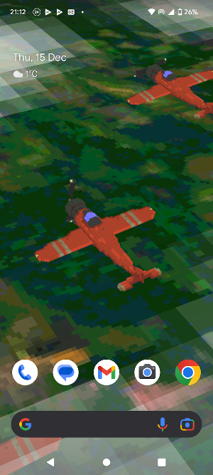 Voxel Airplanes 3D LWP Screenshot 0
