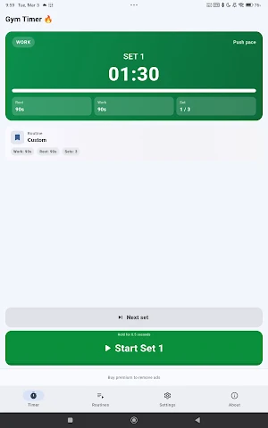 Gym TImer - Interval, Routine Screenshot 3
