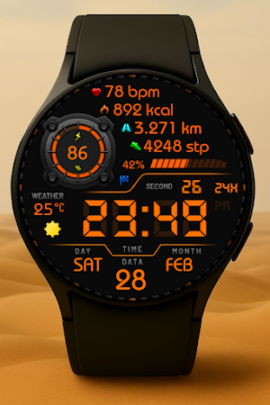 Vortexion Digital Watch Face Screenshot 2