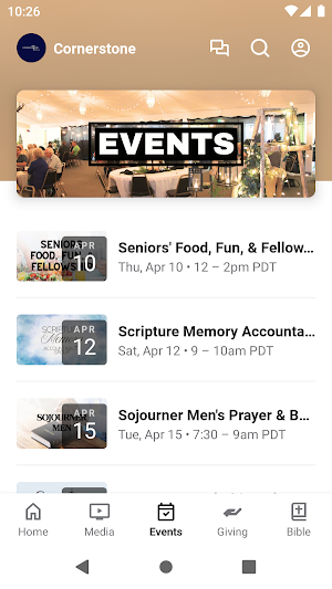 Cornerstone Bible Church WA Screenshot 2