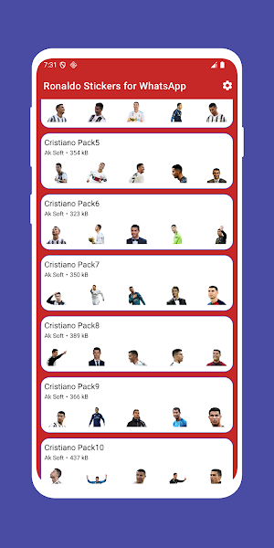 Ronaldo Stickers For WhatsApp Screenshot 1