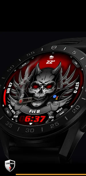 Smoking Skull Watch Face 026 Screenshot 1