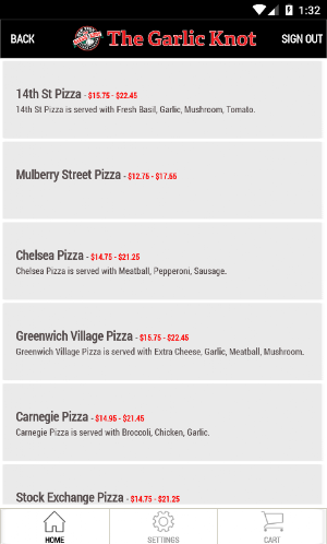 Garlic Knot Pizza – University Screenshot 2