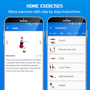 30 Day Home Workout - Fit challenge home workouts Screenshot 1