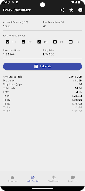 Forex Calculator - Trader plan Screenshot 1