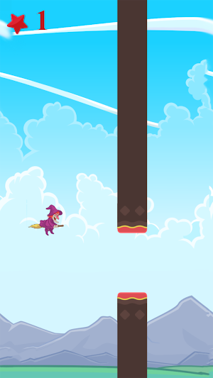 Flappy Witch Epic Run 3D Game Screenshot 0