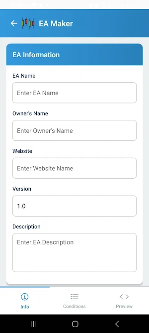 EA Maker - Trading bot builder Screenshot 1