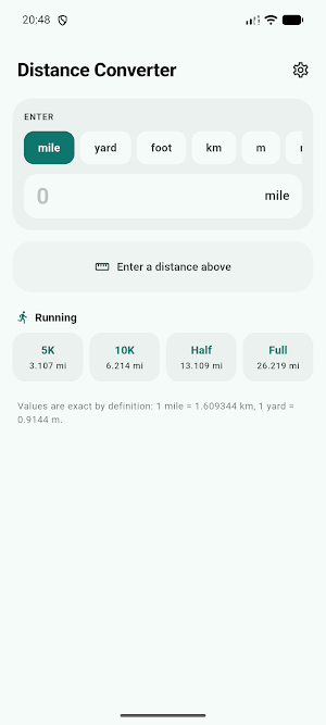 Distance Converter: Mile KM Screenshot 1