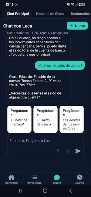 TryLuca Screenshot 2