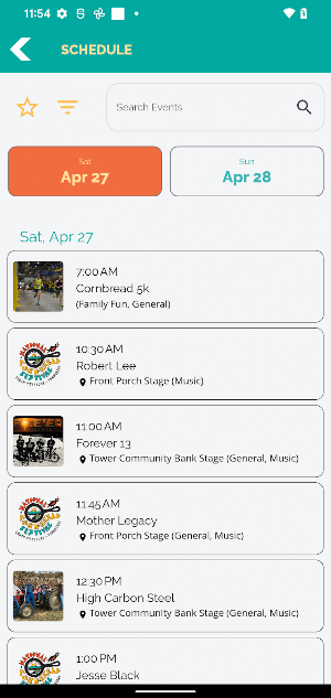 National Cornbread Festival Screenshot 1