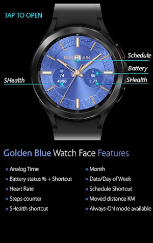 Golden Blue Watch Screenshot 3