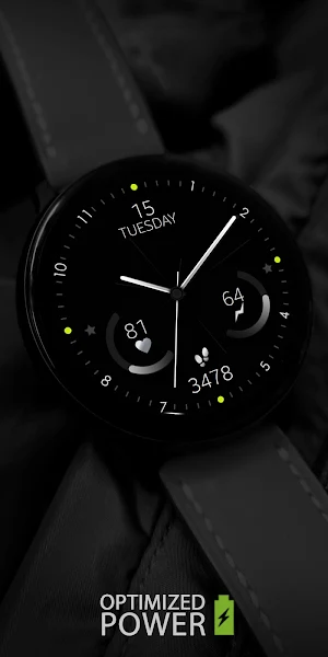 Minimal Black v17 Watch Face Screenshot 0