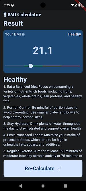 BMI Calculator Screenshot 3