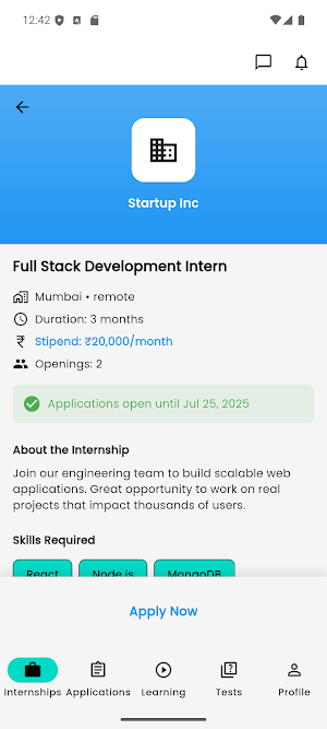 QuizyFy - An Internship App Screenshot 1