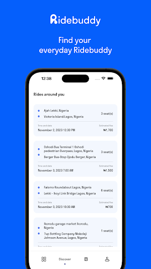Ridebuddy - Find a ridebuddy Screenshot 0