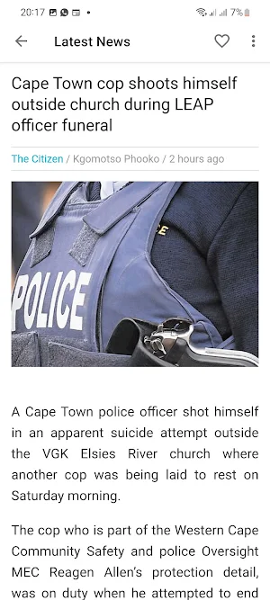South Africa Breaking News Screenshot 1