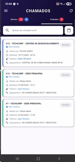 AppChamado Screenshot 2