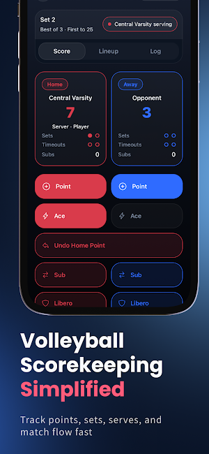 AceTrack: Volleyball Scorebook Screenshot 1