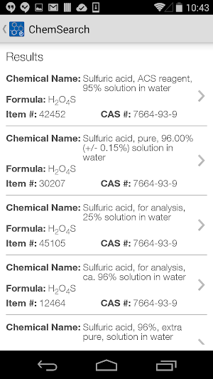 ChemSearch Screenshot 1