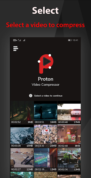 Proton Video Compressor | Resize & Shrink Videos Screenshot 1