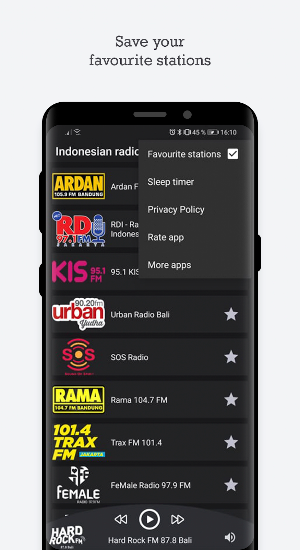 Indonesian radio stations Screenshot 2