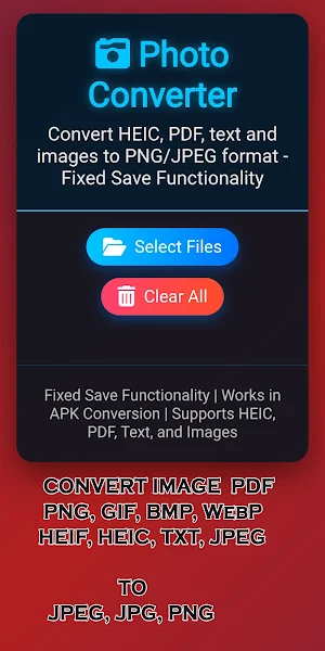 HEIC WEBP PDF PNG TXTtoJPG PNG Screenshot 0