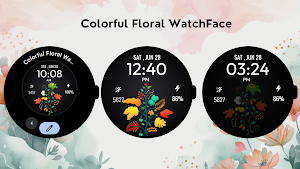 Colorful Floral WatchFace Screenshot 2