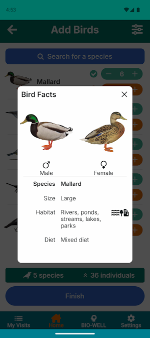 Birds in Greenspaces Screenshot 3
