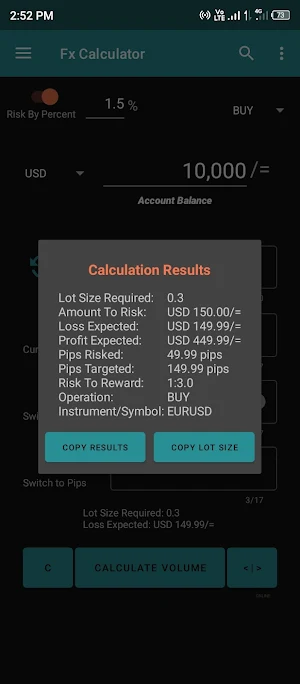 Fx Calculator: Forex & Indices Screenshot 1