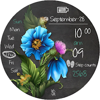 BFF97- Blackboard Art Flower