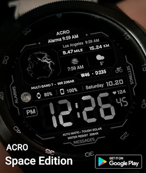 Acro Space1 edtion Watchface Screenshot 1