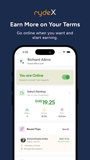 rydeX Driver - Drive and Earn Screenshot 0