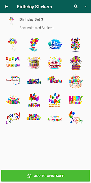 Happy Birthday Stickers Screenshot 2