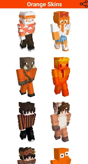Orange Skins For Minecraft Screenshot 1
