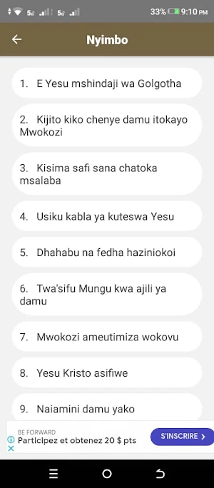 Nyimbo Za Wokovu Swahili Screenshot 1