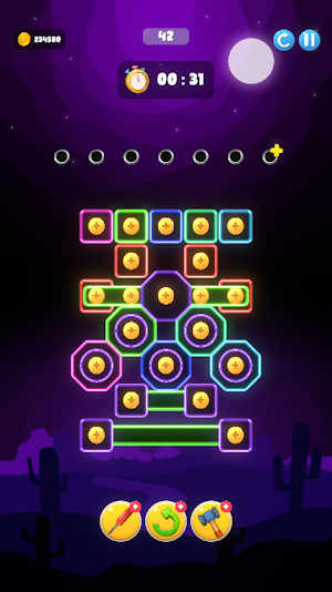 Neon Planks and Screw Puzzle Screenshot 1
