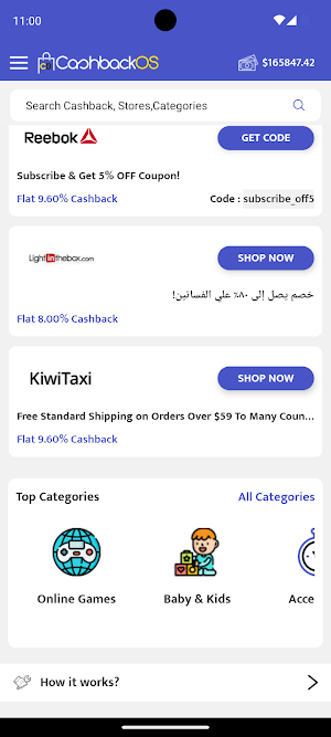 CashbackOS Screenshot 2