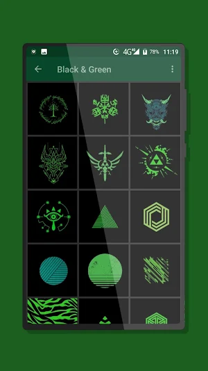 Greenyblack - Black & Green Wa Screenshot 1