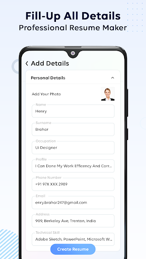 Resume Builder - CV Maker Screenshot 2