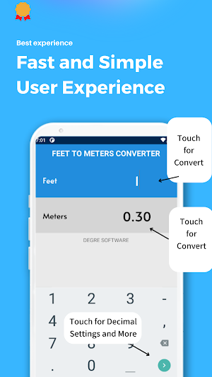 Feet to Meters Converter Screenshot 2