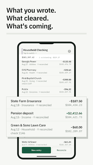 BalanceWright: Check Register Screenshot 1