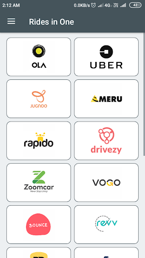Rides in One - All Travel Offers In One Place Screenshot 0