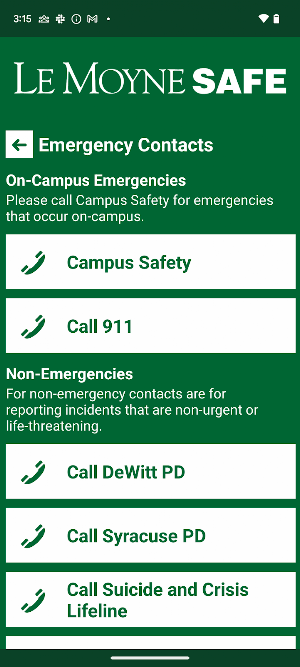 Le Moyne Safe Screenshot 1